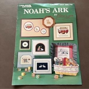 Noah's Ark Cross Stitch Pattern Designs Noah Animals Flood Leisure Arts 1984